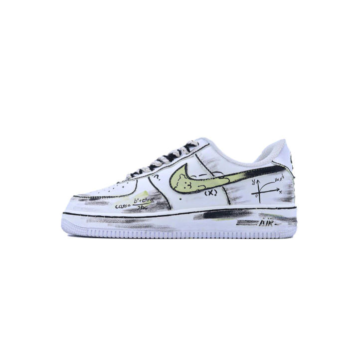 Nike Nike Air Force 1 Singularity, Equation Wear resistant And Lightweight Low top Skateboard Shoes Unisex White Black