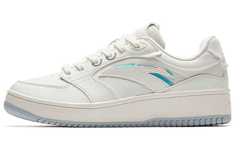 Anta Slip Resistant Abrasion Resistant Low top Skateboard Shoes Women's Ivory White