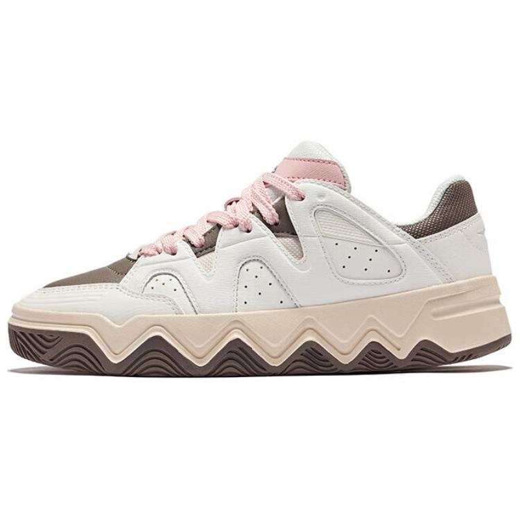 Erke Wander 2 Thermal Slip Resistant Lightweight Low top Skateboard Shoes Women's White Brown
