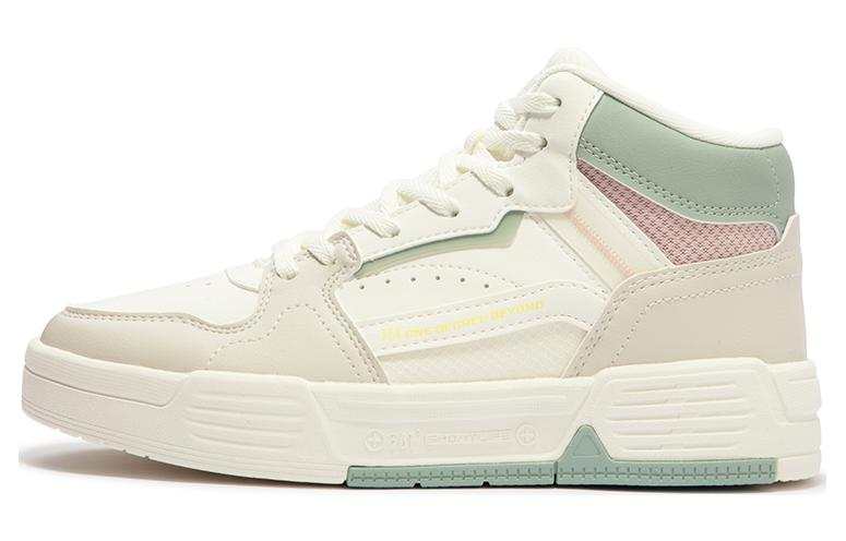 361° Slip Resistant High top Skateboard Shoes Women's White Green