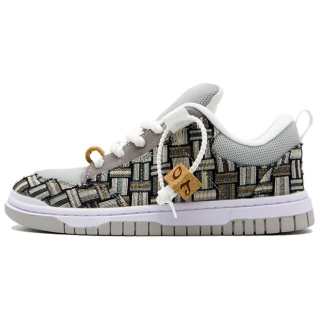 VXDT Pixel Block Plus Size Couple Shoes Canvas Coverage Wear Resistant Breathable Slip Resistant Low top