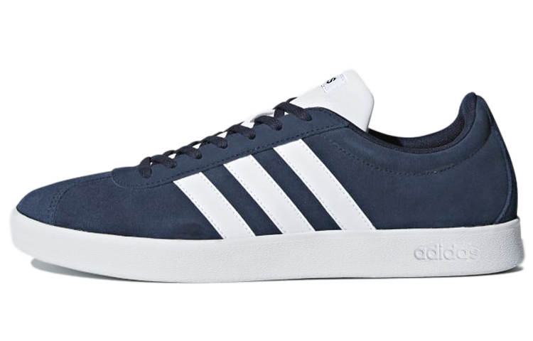 Adidas Adidas VL COURT 2.0 Split Suede Abrasion Resistant Abrasion Resistant Low top Skateboard Shoes Unisex Blue White