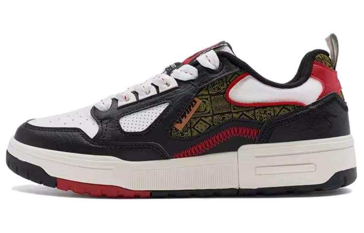 XTEP ZHONGGUOYOUZHENG x XTEP New Glow Cushioning Low top Skateboard Shoes Men's Black White Red