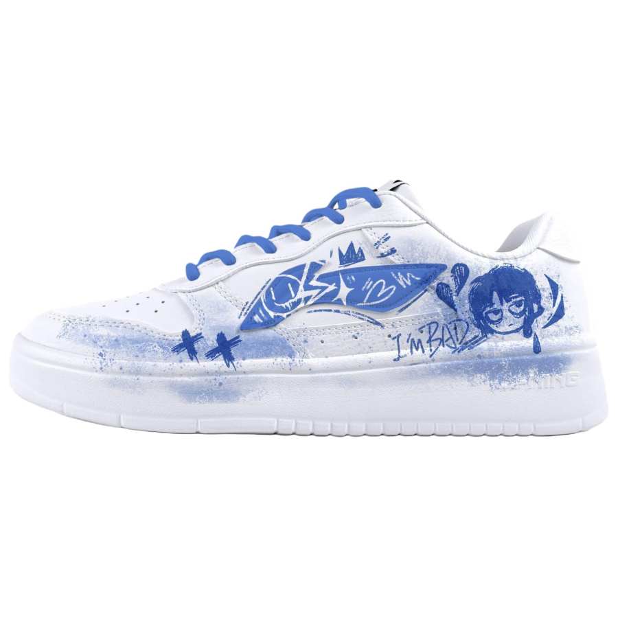 Li-Ning Li Ning Floating Boat Slip Resistant, Abrasion Resistant, Breathable Low top Skateboard Shoes Unisex White