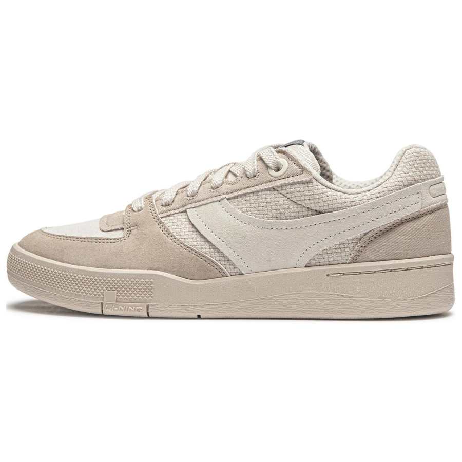 Li-Ning Li Ning Non slip Lightweight Low top Skateboard Shoes Men's Beige Umber
