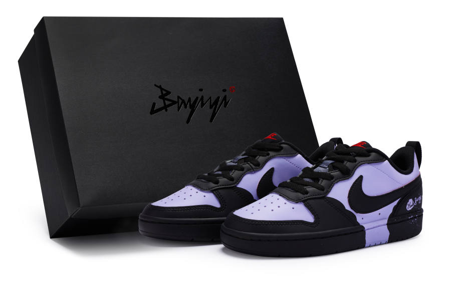 Nike Nike Court Borough Slip Resistant Slip Resistant Low top Skateboard Shoes Women's Black Purple