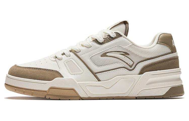 Anta Flame 5 Slip Resistant Low top Skateboard Shoes Men's White Brown