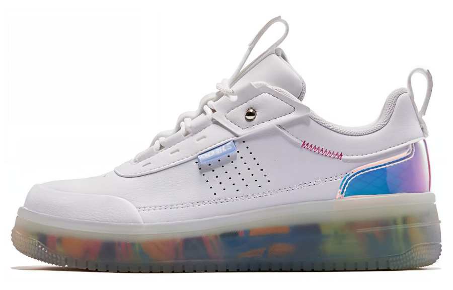 QIAODAN Breathable Low top Skateboard Shoes Women's White