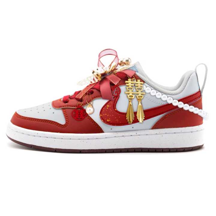 Nike Nike Court Borough Slip Resistant Cushioning Slip Resistant Cushioning Low top Skateboard Shoes Women's Red White