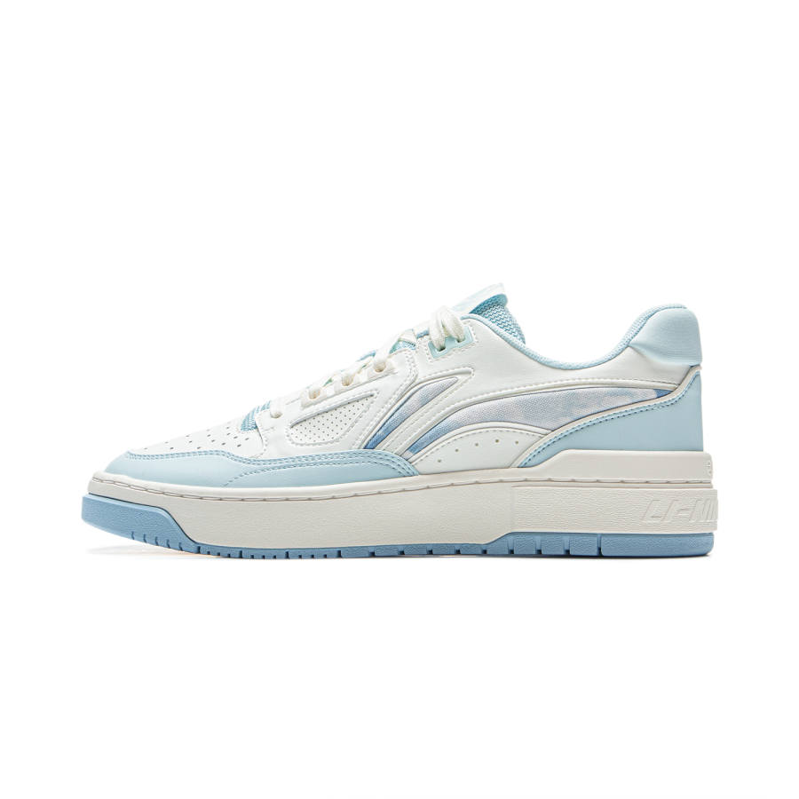 Li-Ning Li Ning Rising Stars Slip Resistant Abrasion Resistant Low top Skateboard Shoes Unisex White Blue