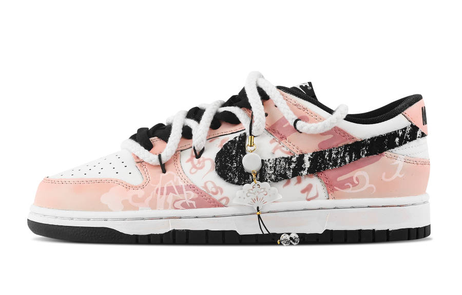 Nike Nike Dunk Cloudy Yao Abrasion Resistant Low top Skateboard Shoes Unisex Pink