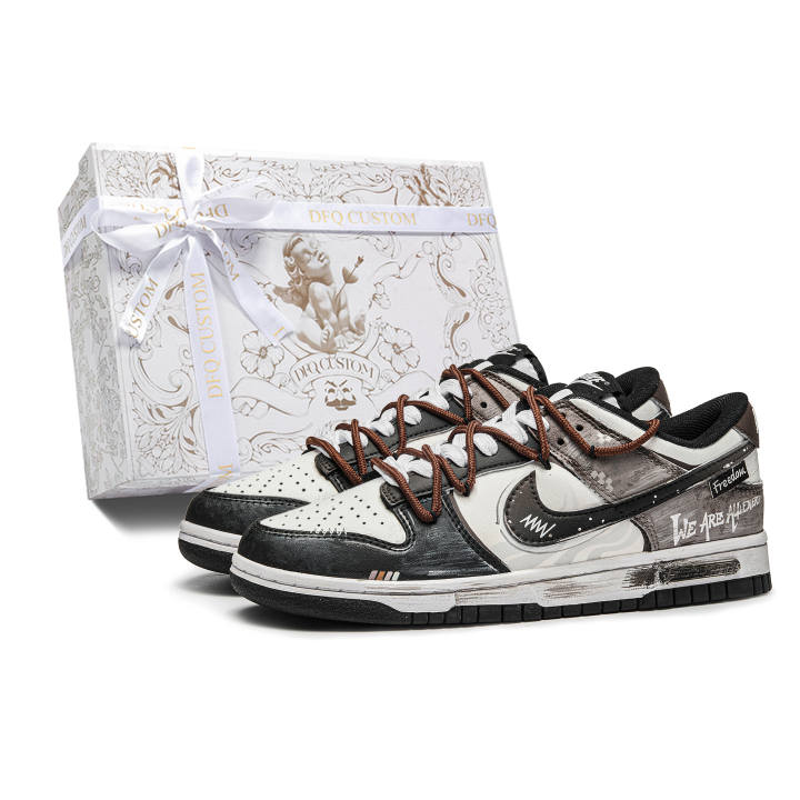 Nike Nike Dunk Mudslide, Box Abrasion Resistant Low top Skateboard Shoes Unisex Gray White