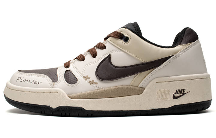 Nike Nike Full Force Pioneer Slip Resistant Low top Skateboard Shoes Men's Beige Brown