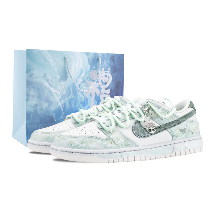 Nike Nike Dunk Green Light Forest Abrasion Resistant Slip Resistant Low top Skateboard Shoes Unisex Green Apple