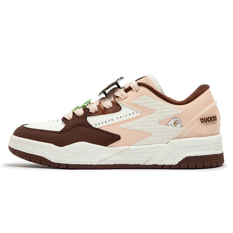361° BIG 3 Slip Resistant Cushioning Abrasion Resistant Low top Skateboard Shoes Women's White Brown Pink