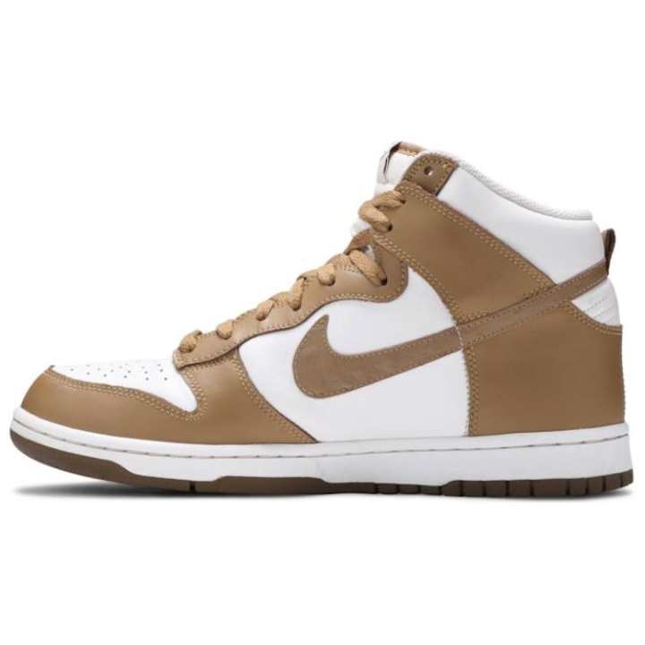 Nike Nike Dunk High Slip Resistant Abrasion Resistant High top Skateboard Shoes Unisex Brown White