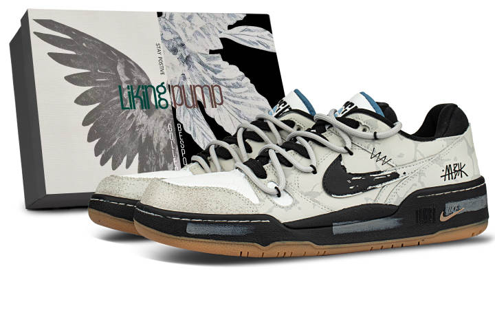 Nike Nike Full Force Cow Split Leather Cushioning Low top Skateboard Shoes Men's Ecru