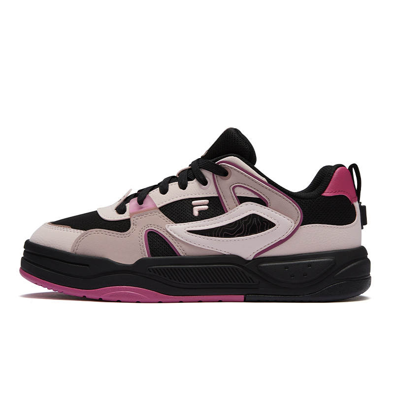 FILA FUSION BANK II Height Increasing Lightweight Low top Skateboard Shoes Women's Black Purple
