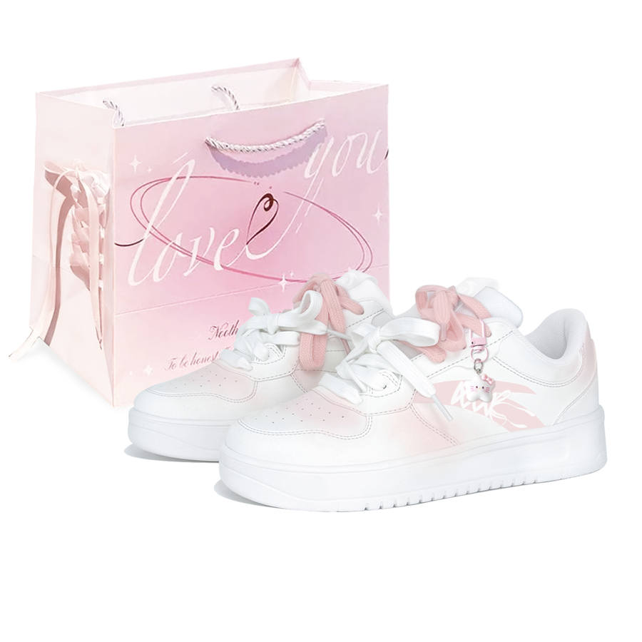 Anta Shopping Bag, Sweetheart Girlish, First Culture Cushioning, Wear Resistant Cushioning Abrasion Resistant Low top