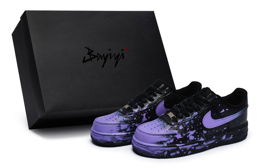 Nike Nike Air Force 1 07 811 Manufacturing, Crazy Graffiti Purple, Special Shoe Box Slip Resistant Low top Skateboard Shoes
