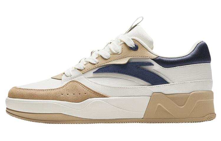 Anta C37 Series Slip Resistant Abrasion Resistant Low top Skateboard Shoes Men's Yellow White Blue