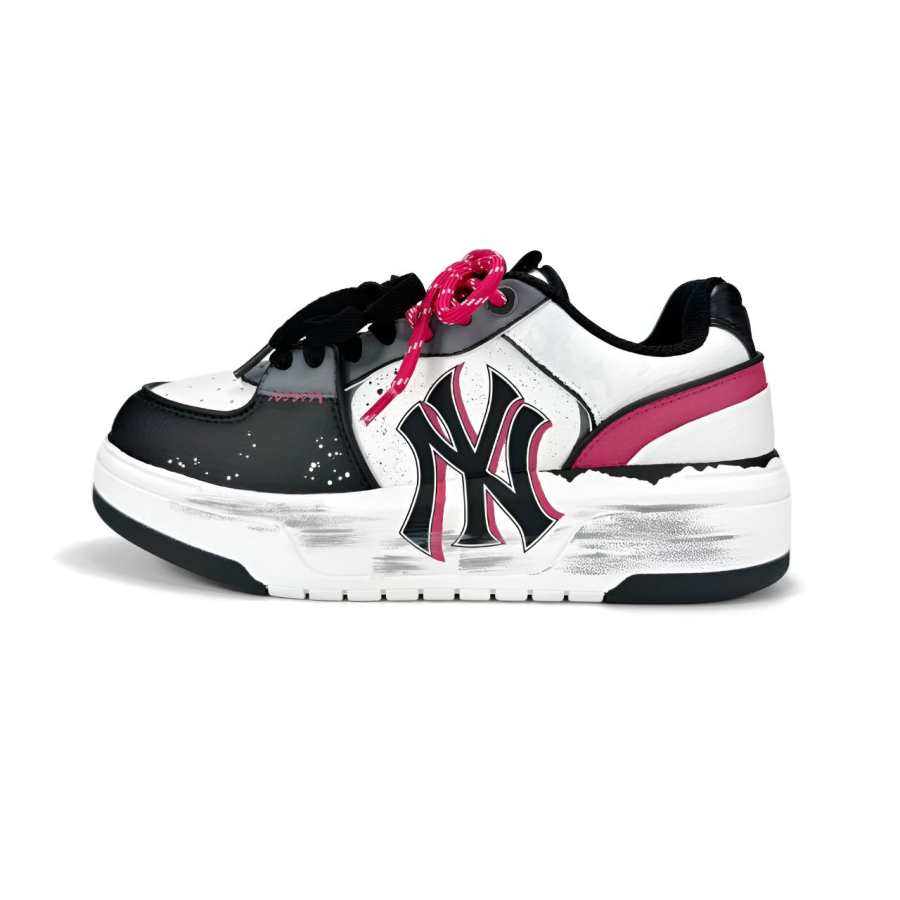 MLB Chunky Liner Blackberry Pink Dust Abrasion Resistant Abrasion Resistant Low top Skateboard Shoes Unisex Pink