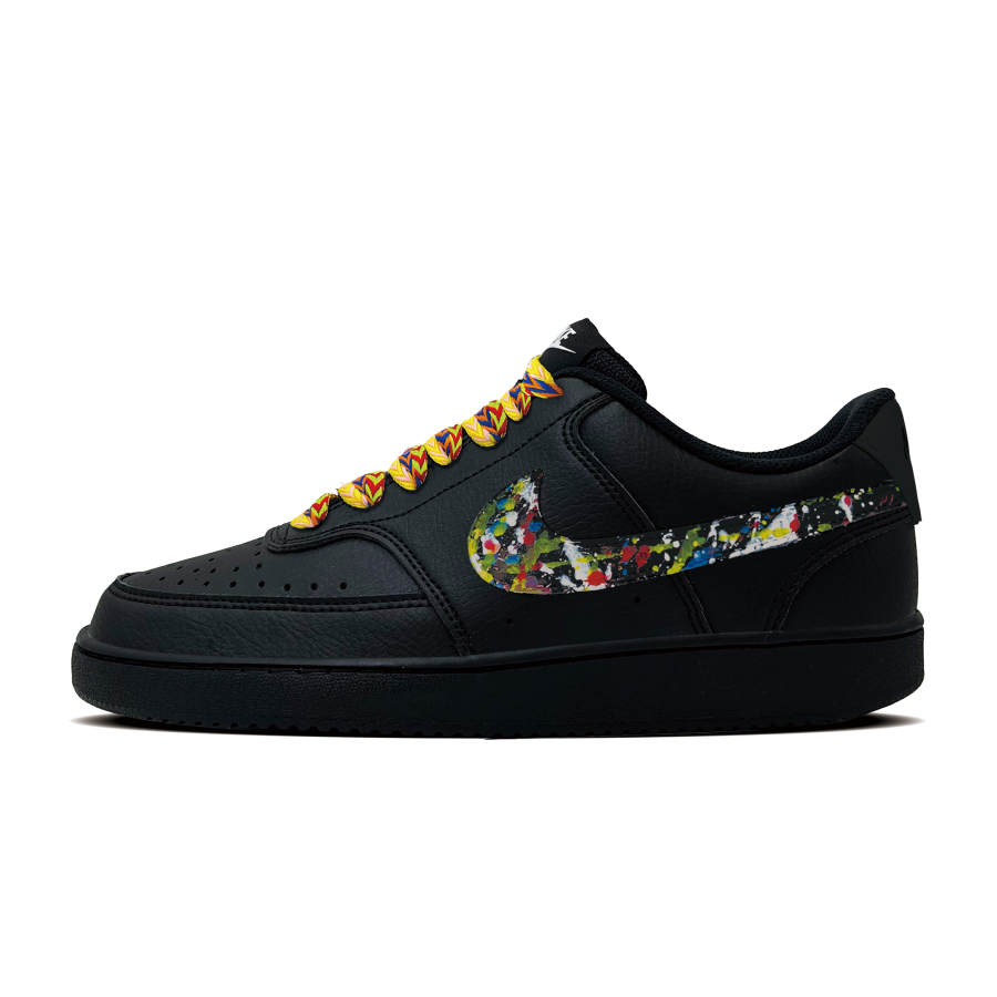 Nike Nike Court Vision 1 Night Travel Abrasion Resistant Low top Skateboard Shoes Men's Black