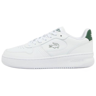 LACOSTE Leather Slip Resistant Low top Skateboard Shoes Women's White