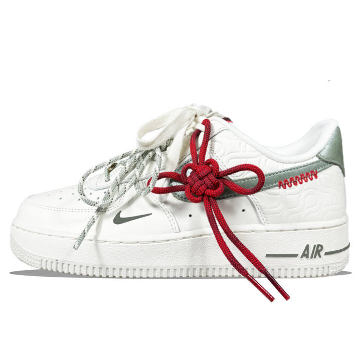 Nike Nike Air Force 1 Slip Resistant Abrasion Resistant Low top Skateboard Shoes Unisex Green