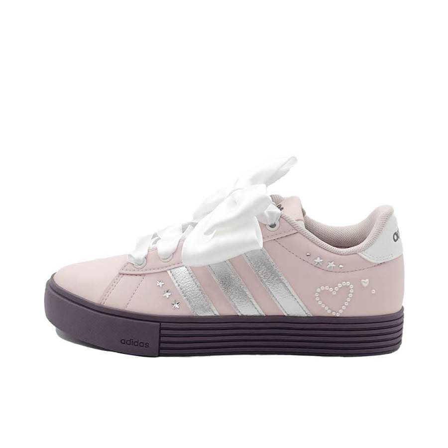 Adidas Adidas Daily 4.0 Butterfly Wing Silver Sun Abrasion Resistant Low top Skateboard Shoes Unisex Pink