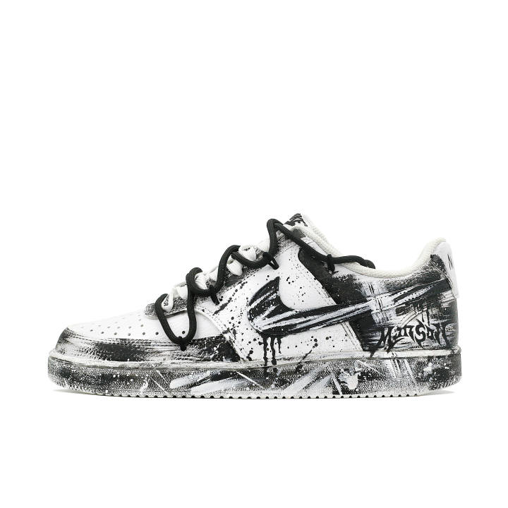 Nike Nike Court Vision 1 Slip Resistant Abrasion Resistant Low top Skateboard Shoes Men's Black White