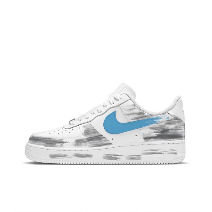Nike Nike Air Force 1 Coverage Thermal Coverage Low top Skateboard Shoes Women's Gray White Blue