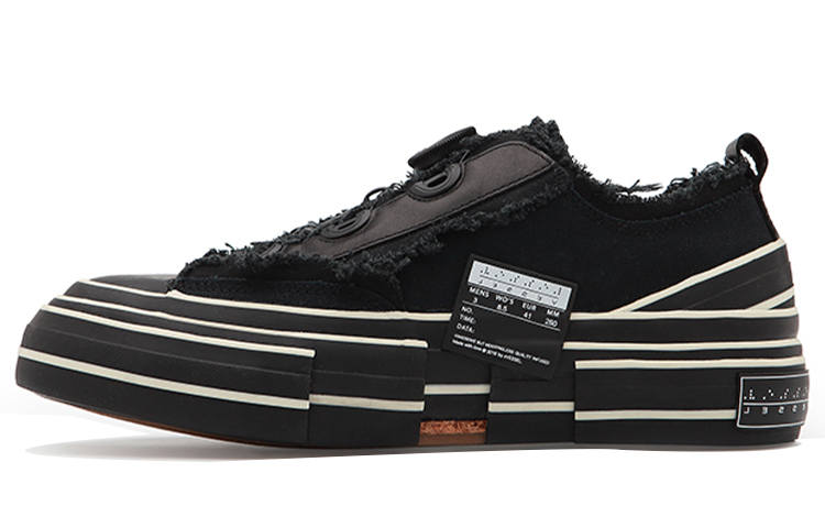 XVESSEL x Yohji Yamamoto G.O.P. Lows Slip Resistant Cushioning Low top Skateboard Shoes Unisex Black