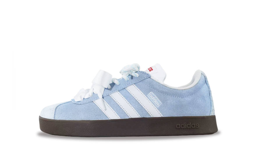 Adidas Adidas VL COURT 2.0 Slip Resistant Abrasion Resistant Low top Skateboard Shoes Unisex Light Blue