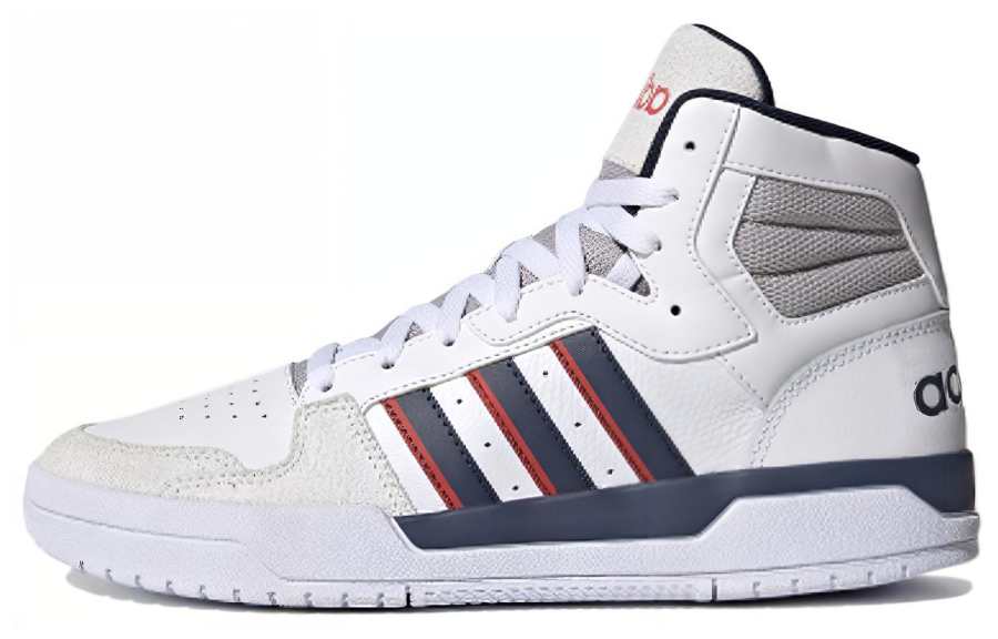 Adidas Neo Entrap Mid Comfortable Mid top Skateboard Shoes Men's White Gray Blue