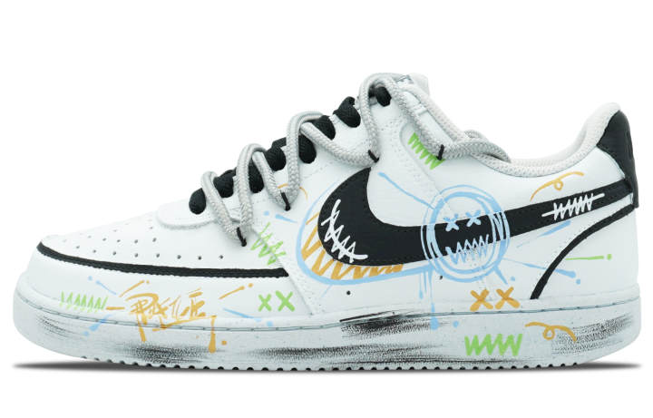 Nike Nike Court Vision 1 Wear resistant And Lightweight Low top Skateboard Shoes Men's White