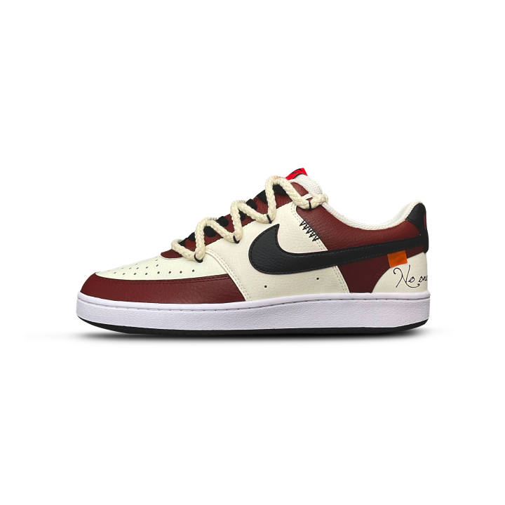 Nike Nike Court Vision 1 Tower Rabbit Abrasion Resistant Abrasion Resistant Low top Skateboard Shoes Men's Red White
