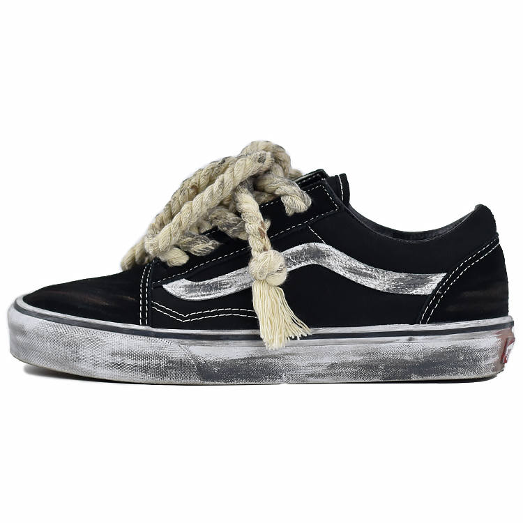 Vans Old Skool Apocalypse Wasteland Slip Resistant Abrasion Resistant Low top Skateboard Shoes Unisex Black White