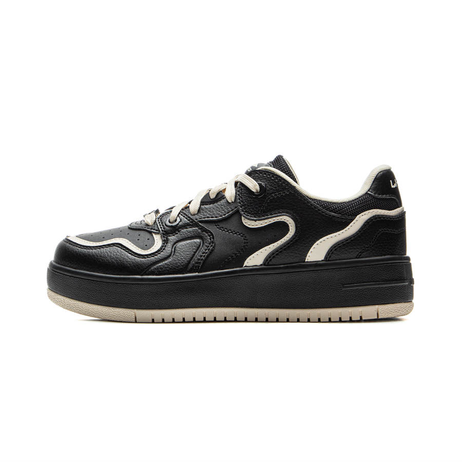 Li-Ning Li Ning Cheese Slip Resistant Cushioning Abrasion Resistant Lightweight Low top Skateboard Shoes Women's Black