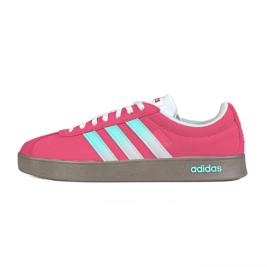 Adidas Neo VL Court 2.0 Red Blue True Friend Slip Resistant Abrasion Resistant Low top Skateboard Shoes Women's Pink