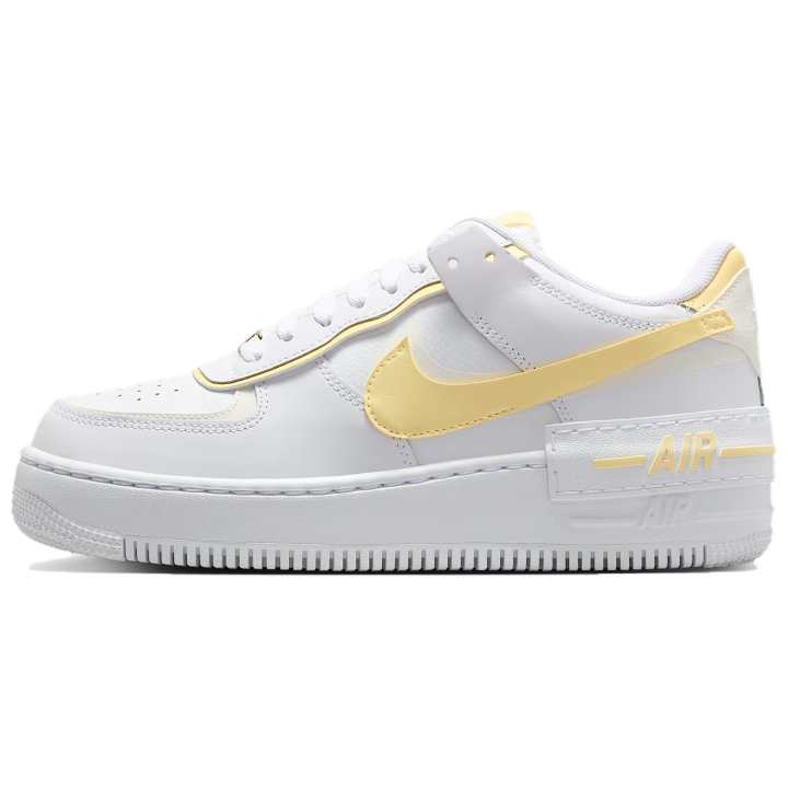 Nike Nike Air Force1 Shadow Synthetic Leather, Split Cow Leather Low top Skateboard Shoes Women's White
