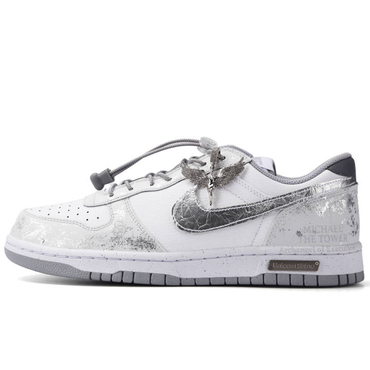 Nike Nike Big Angel Wings Abrasion Resistant Low top Skateboard Shoes Men's Gray White