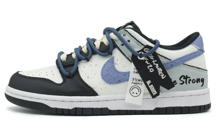 Nike Nike Dunk Low top Skateboard Shoes Women's Black White Blue