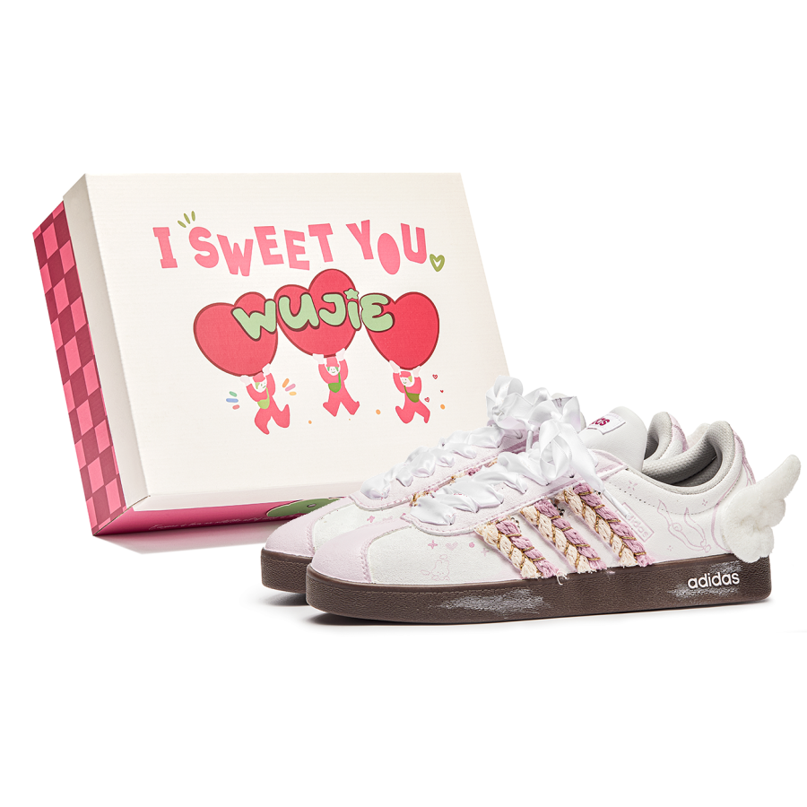 Adidas Neo VL Court Lifestyle Box, Dream Pink Slip Resistant Slip Resistant Low top Skateboard Shoes Unisex Pink