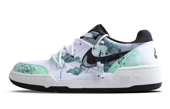 Nike Nike Full Force Ink Lotus Elegance Cushioning Low top Skateboard Shoes Unisex Lotus Leaf Green