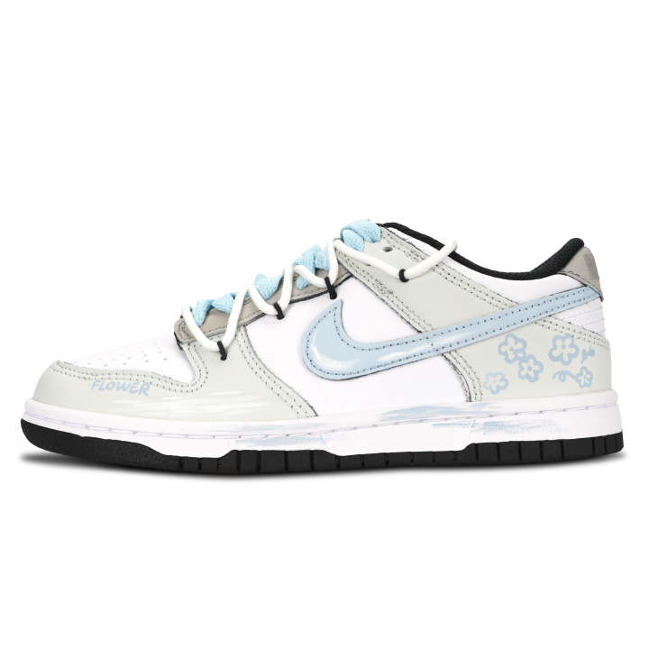 Nike Nike Dunk Black White, Beautiful Garden Abrasion Resistant Abrasion Resistant Low top Skateboard Shoes Unisex Blue