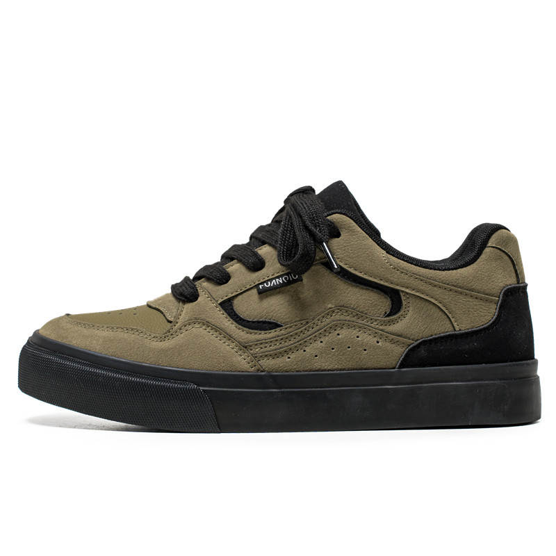 HUANQIU Slip Resistant Abrasion Resistant Low top Skateboard Shoes Men's