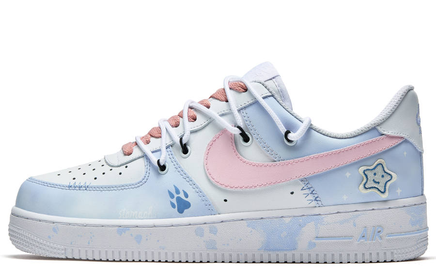 Nike Nike Air Force 1 ADCDAVINCI Custom, Starry Dream Adventure Slip Resistant Abrasion Resistant Balance