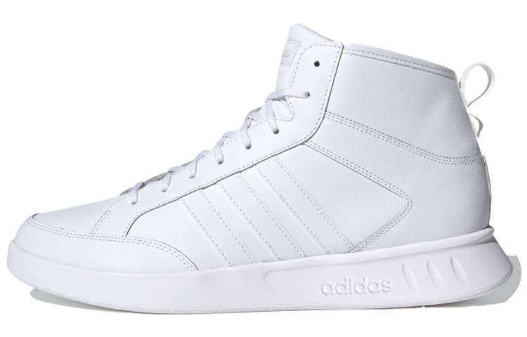 Adidas Adidas Court80s Mid Synthetic Leather Casual Slip Resistant Abrasion Resistant Mid top Skateboard Shoes Unisex White