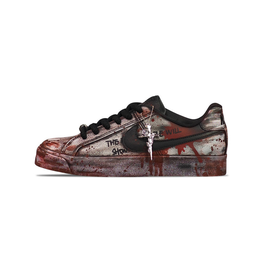 Nike Nike Court Royale AC Slip Resistant Abrasion Resistant Low top Skateboard Shoes Unisex Black Gray